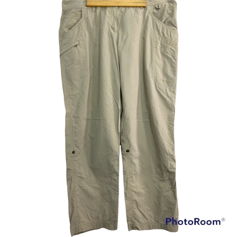 Exofficio woman’s tan hiking walking athletic pants Sz 10 inseam 29  Y-25